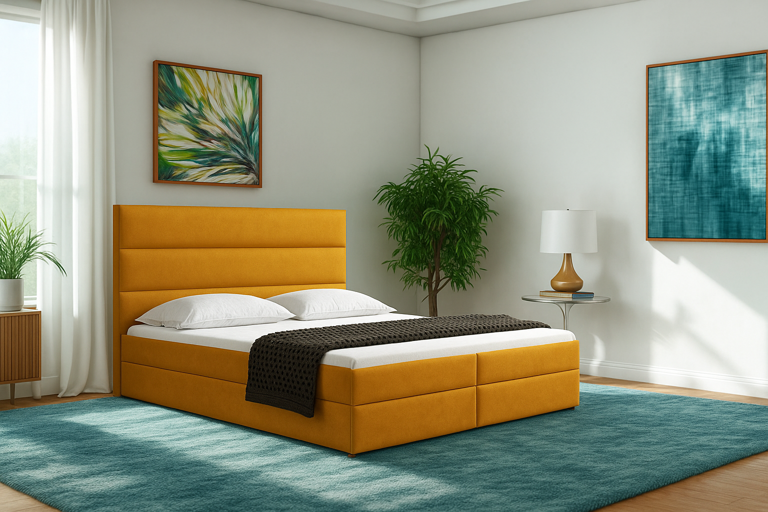 Łóżko kontynentalne 180x200 CANARIA