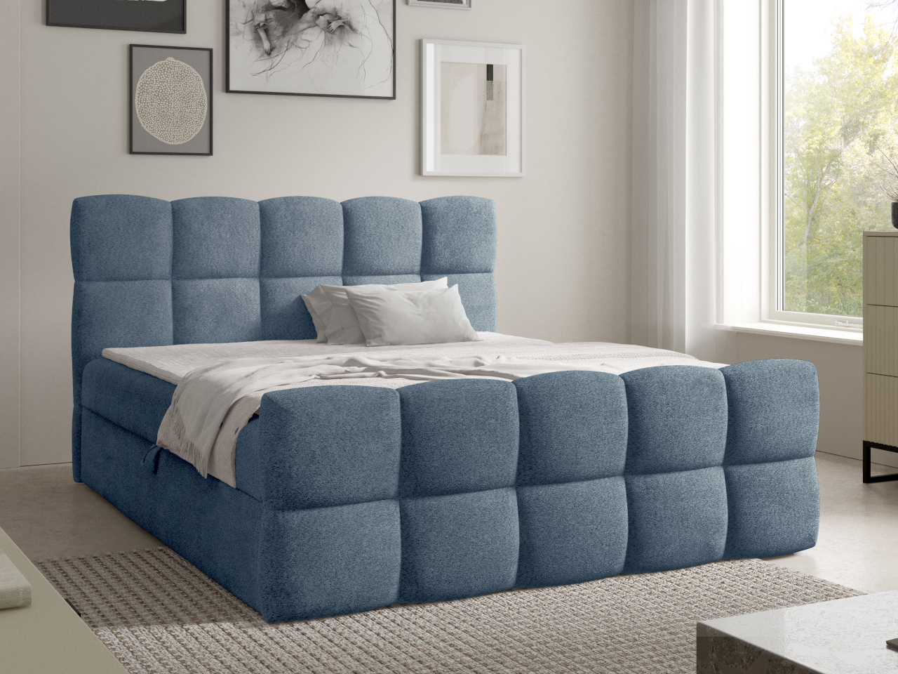 Łóżko kontynentalne ROSSI 200x200 coral 10