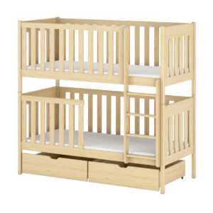 Drewniane łóżko piętrowe ALVA 80x160