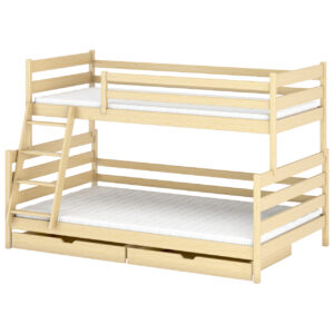 Drewniane łóżko piętrowe ASFI 120x200