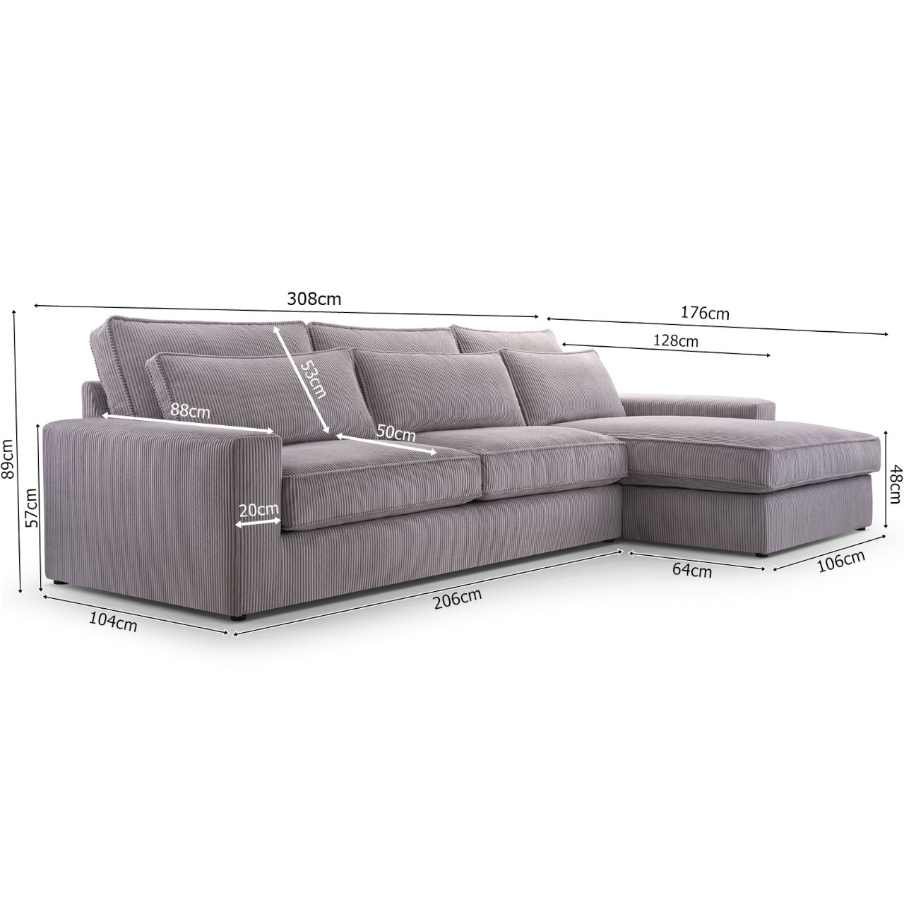 Narożnik ELLA lincoln 72 lewy - obrazek 2