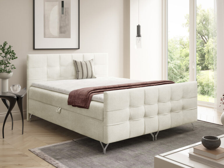 Łóżko kontynentalne SIEBEN LUX 180x200 z topperem