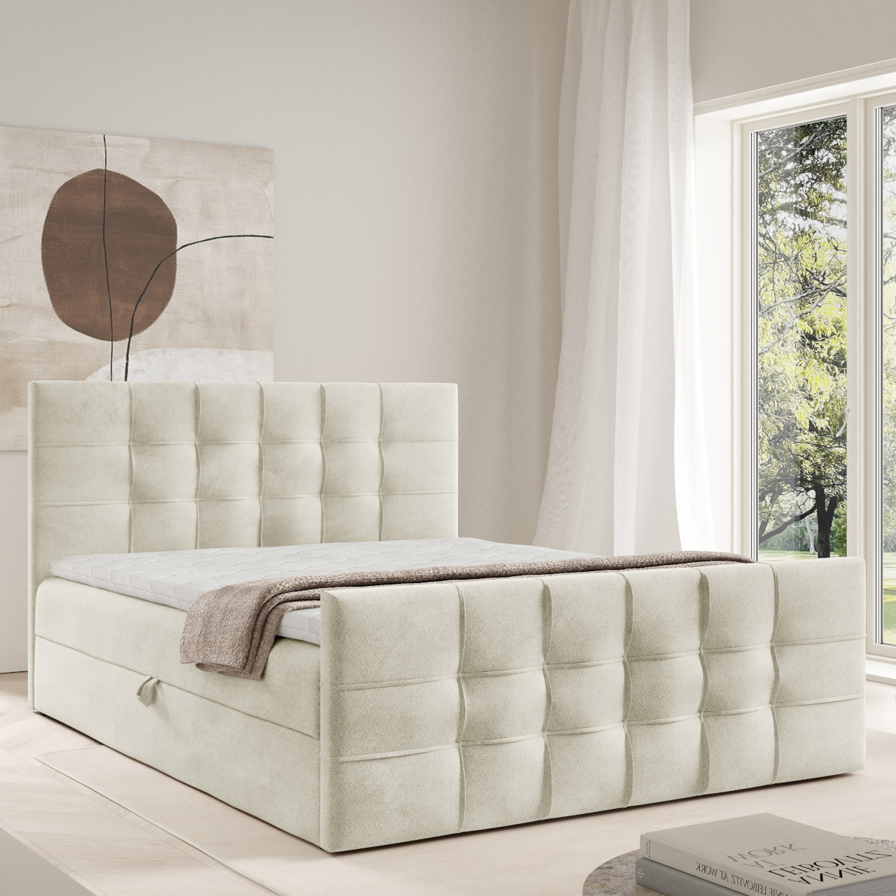 Łóżko kontynentalne ERSTE LUX 120x200 z topperem GRATIS