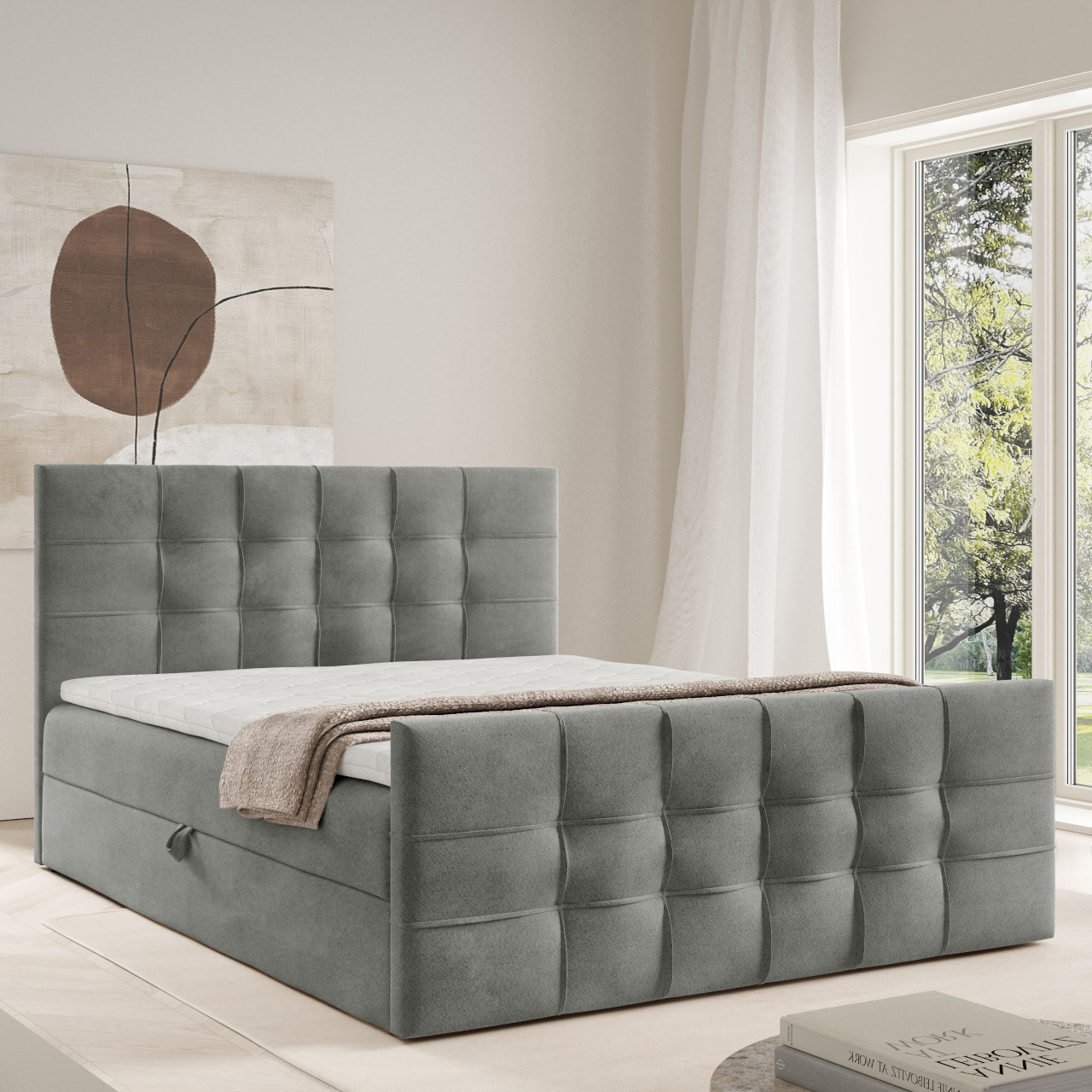 Łóżko kontynentalne ERSTE LUX 180x200 z topperem gratis