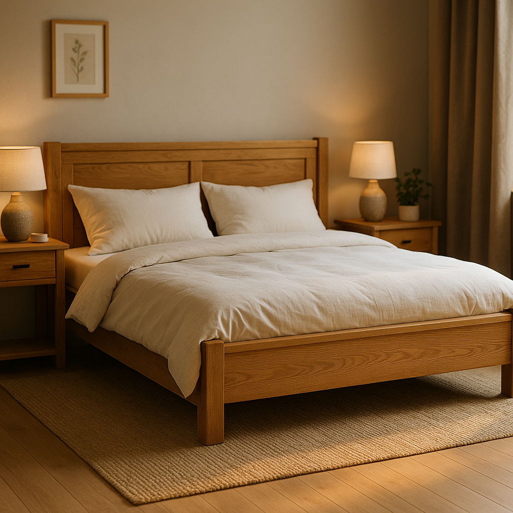 Łóżko dębowe 180x200: Komfort i styl w sypialni