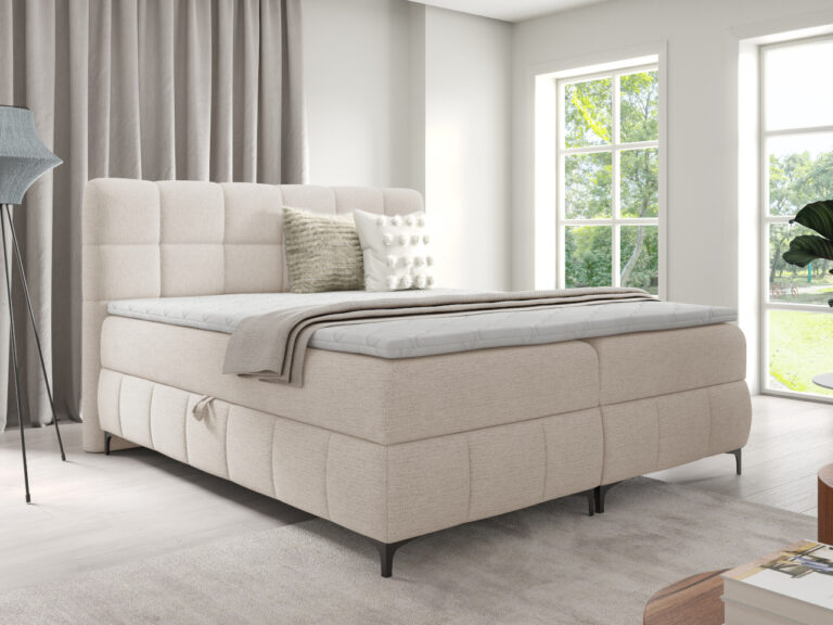 Łóżko kontynentalne ELLIS 160x200 z topperem GRATIS