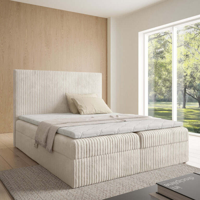 Łóżko kontynentalne STITCH 120x200 z topperem GRATIS