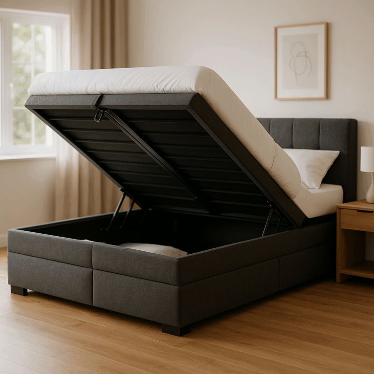 Łóżko kontynentalne 160x200 z pojemnikiem do sypialni