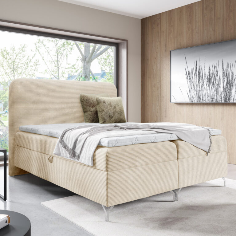 Łóżko kontynentalne OMEGA 180x200 z topperem GRATIS