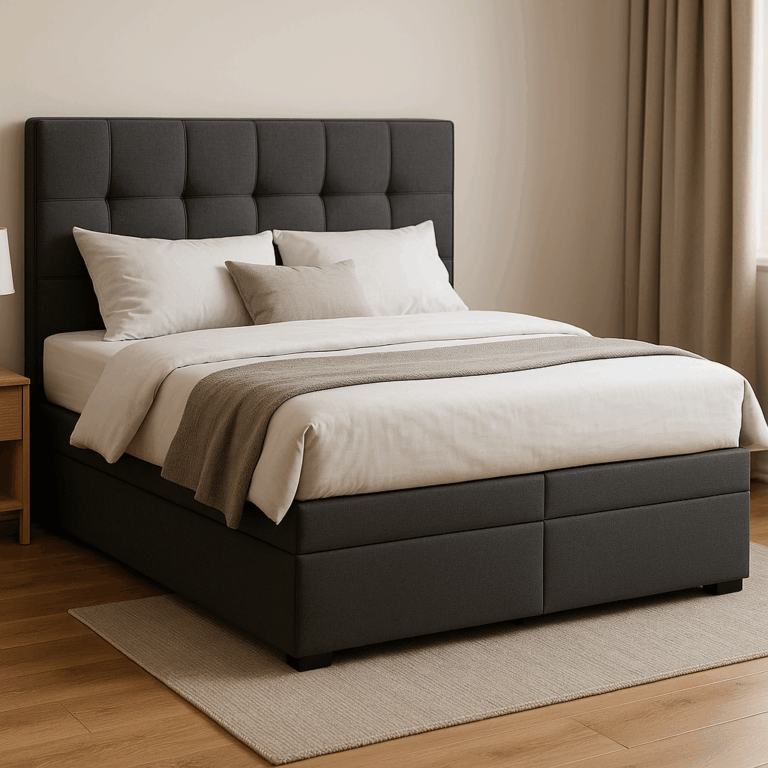 Łóżko kontynentalne 160x200 z pojemnikiem do sypialni