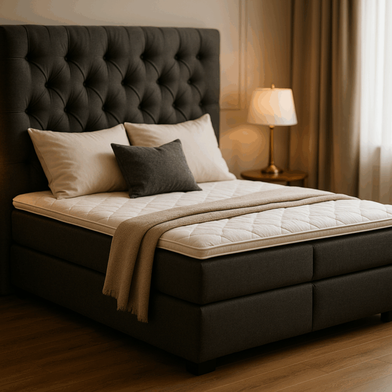 Łóżko kontynentalne 200 komfort i elegancja w sypialni