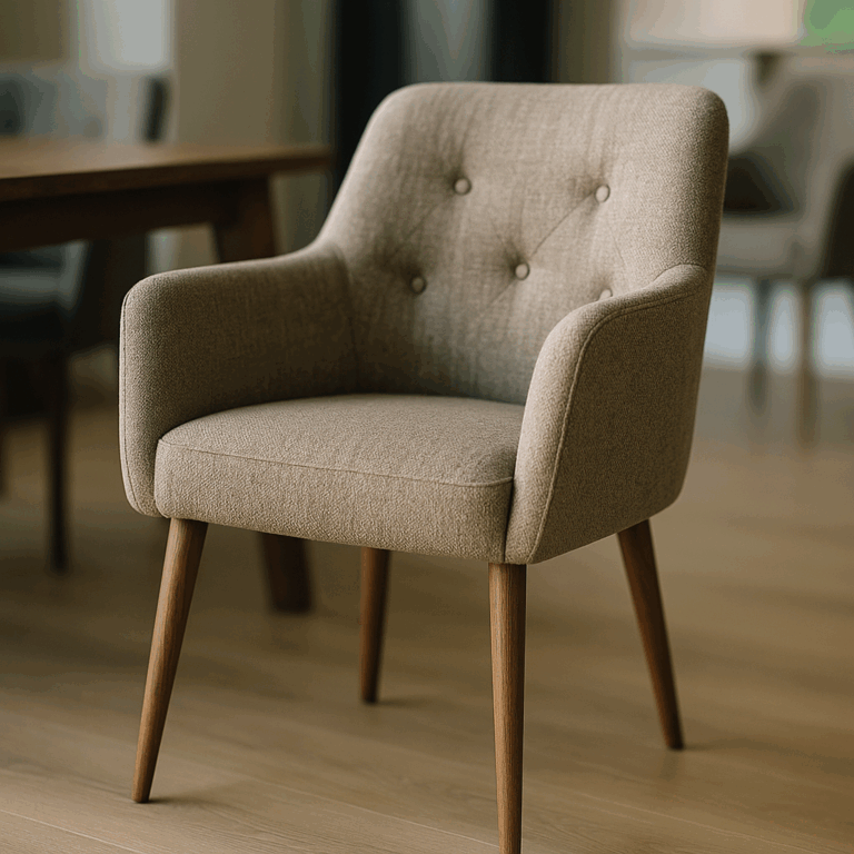 Krzesła tapicerowane z podłokietnikami - styl i komfort