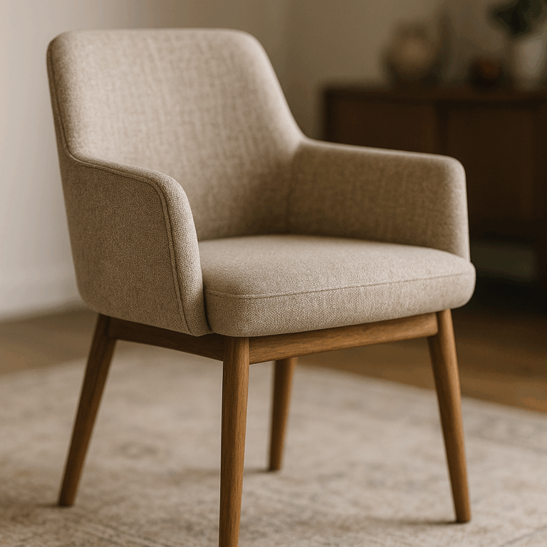 Krzesła tapicerowane z podłokietnikami do wnętrz