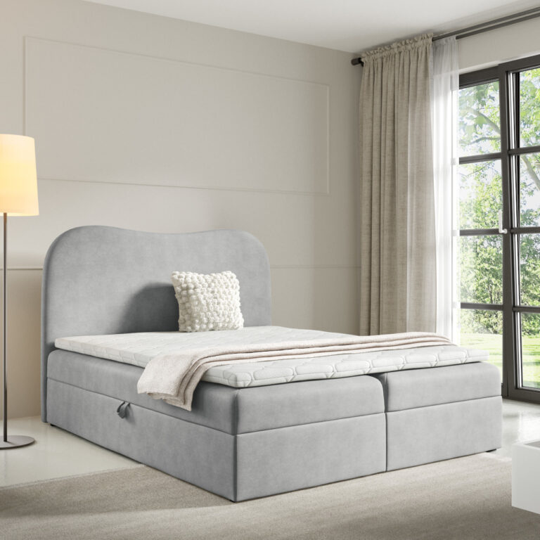 Łóżko kontynentalne AUDE LUX 180x200 z topperem GRATIS