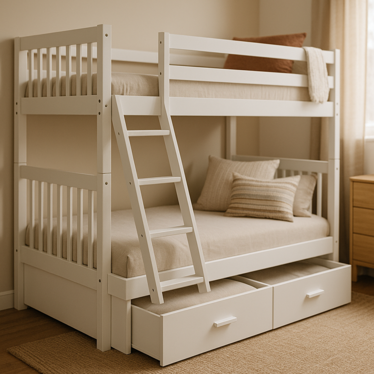 Łóżka piętrowe z szufladami - funkcjonalność i styl