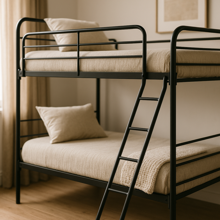 Łóżka piętrowe metalowe funkcjonalność i estetyka