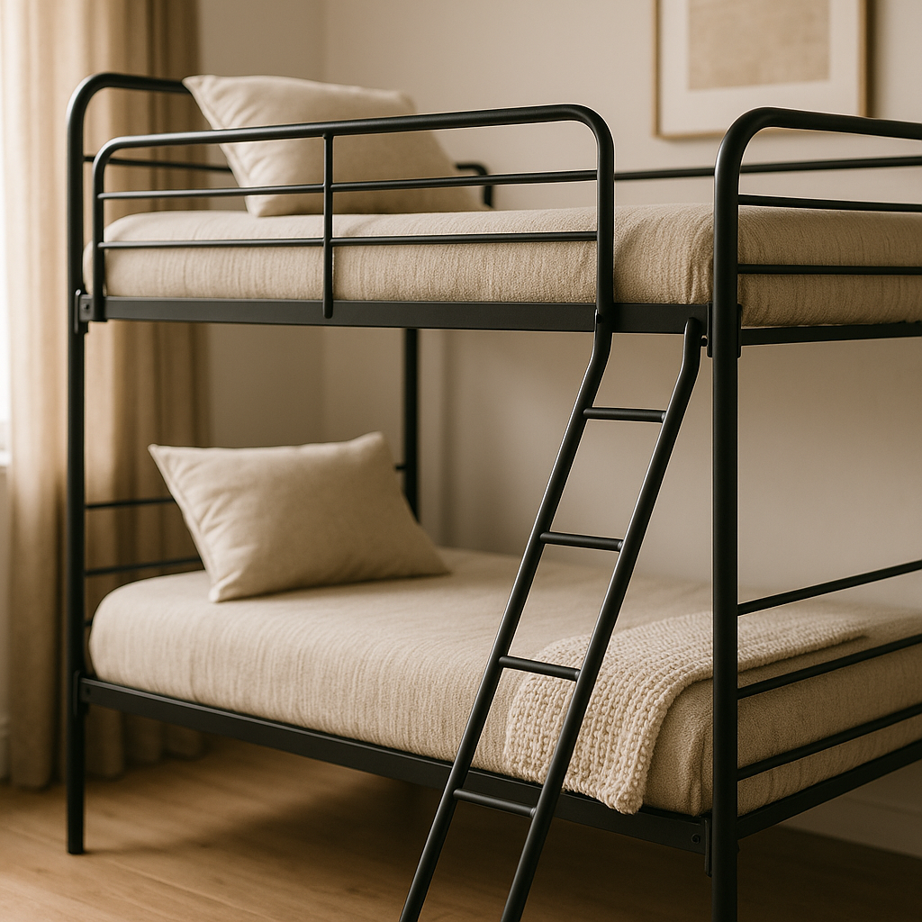 Łóżka piętrowe metalowe funkcjonalność i estetyka