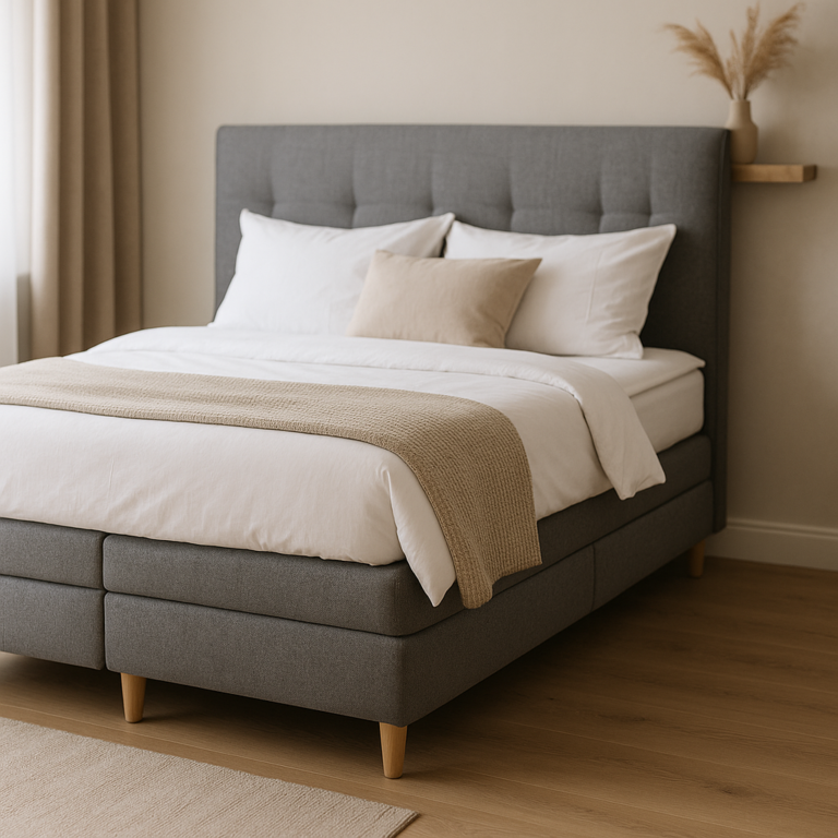 Łóżko kontynentalne na nóżkach - komfort i styl