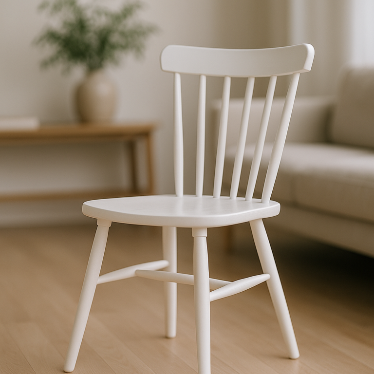 Białe krzesła w stylu i pielęgnacji dla wnętrz