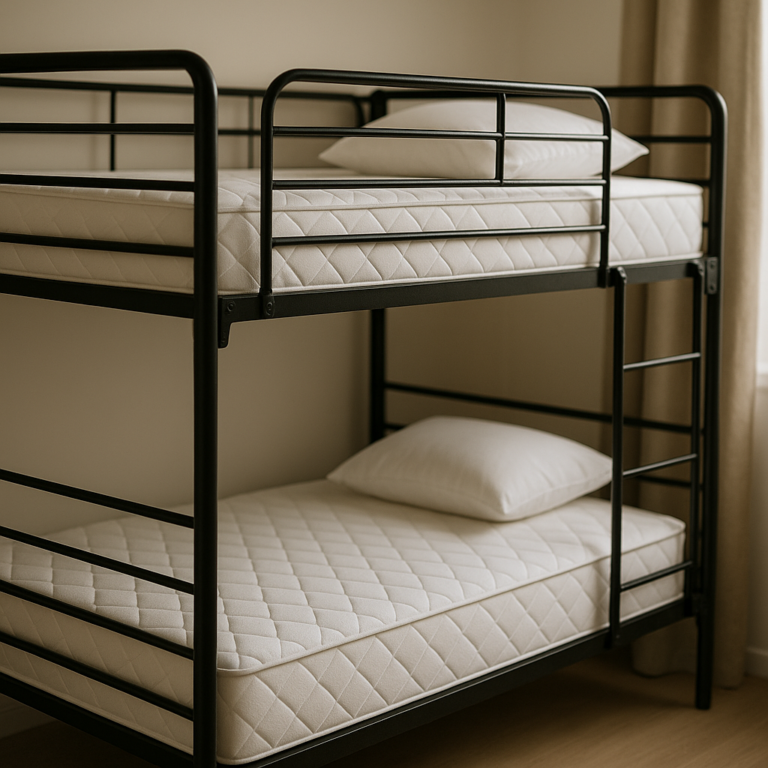 Łóżka piętrowe metalowe z materacami - zalety i wybór