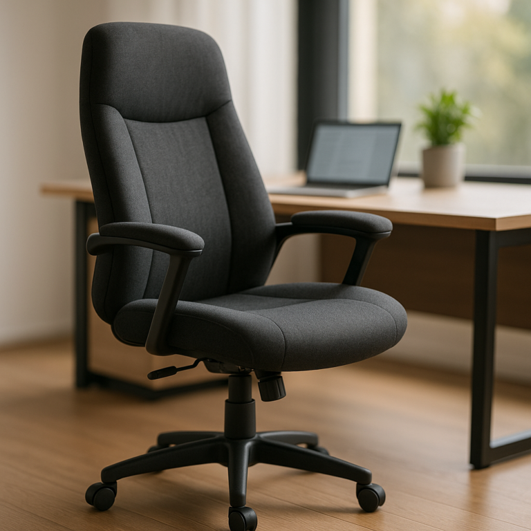 Fotel biurowy tapicerowany dla komfortu i zdrowia