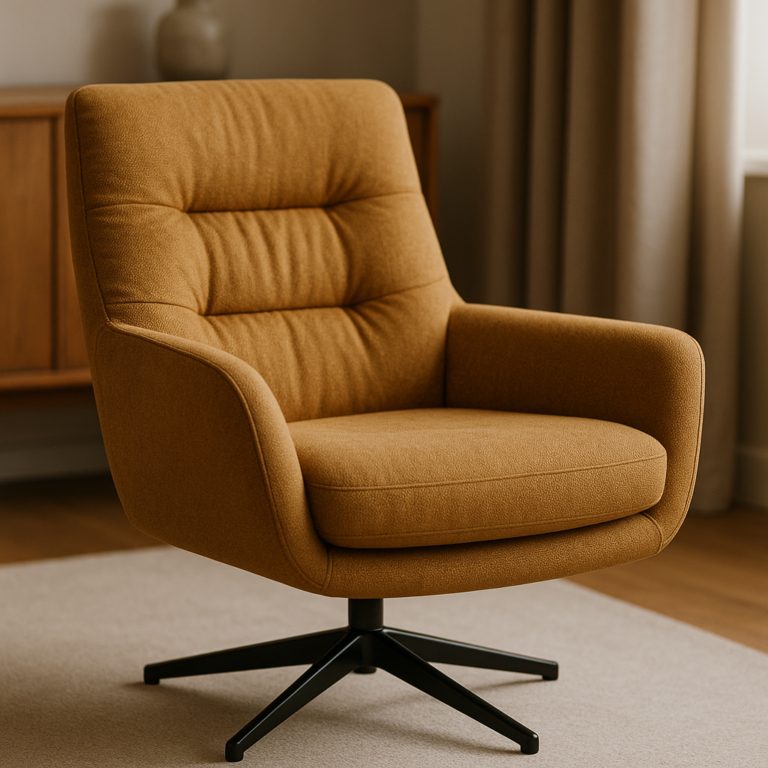 Fotel obrotowy tapicerowany dla komfortu i stylu